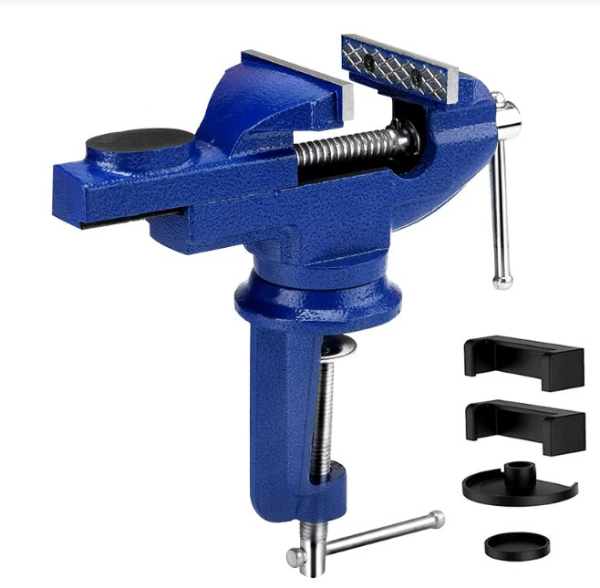 2 in 1 Bench Vise - Universal Wide Application 360 Degree Rotation High Hardness for Woodworking