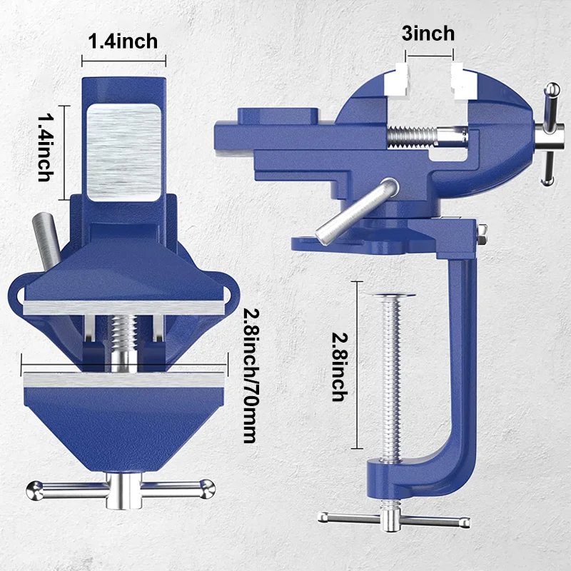 2 in 1 Bench Vise - Universal Wide Application 360 Degree Rotation High Hardness for Woodworking