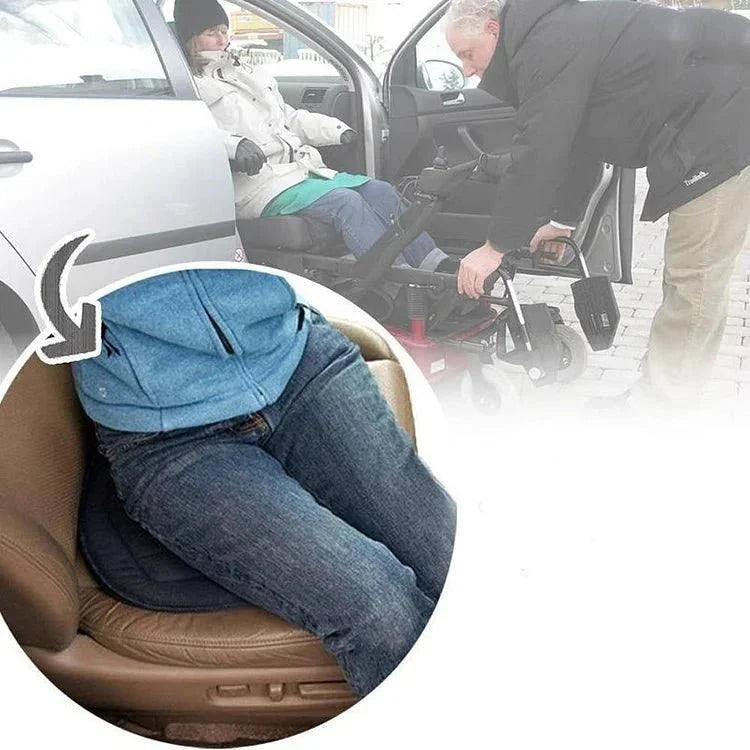 360° Rotating Seat Cushion - Rotating Seat Cushion Pivot Disc Pad for Elderly, Swivel Car Seat Chair Assist to Turning Easily from Car to Wheelchair