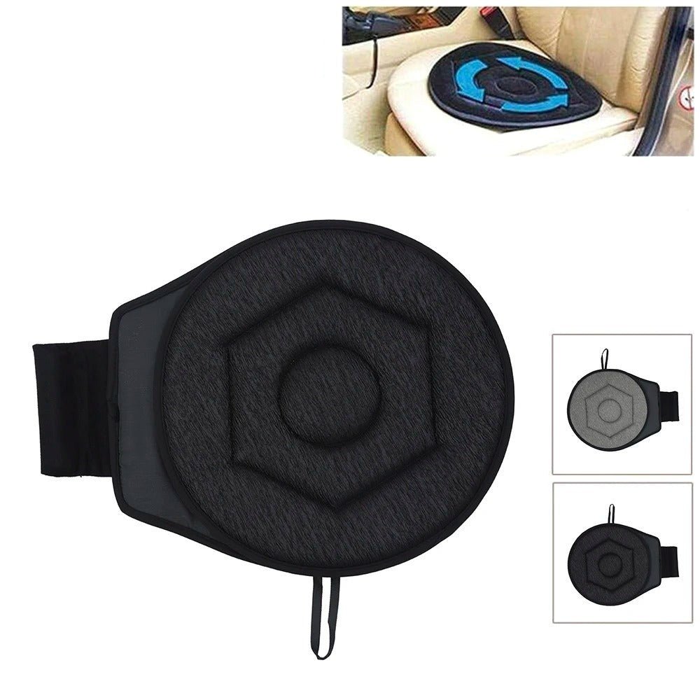 360° Rotating Seat Cushion - Rotating Seat Cushion Pivot Disc Pad for Elderly, Swivel Car Seat Chair Assist to Turning Easily from Car to Wheelchair