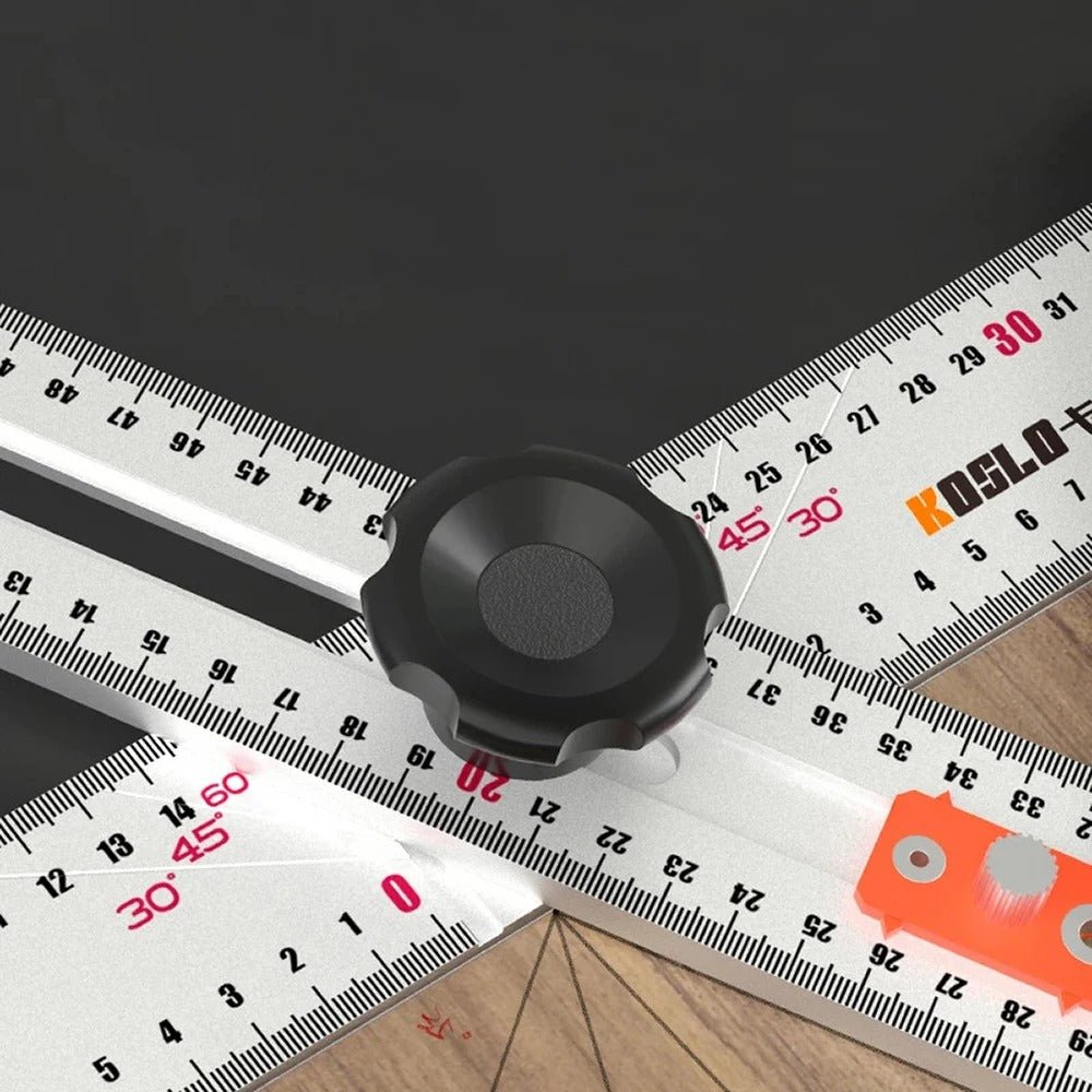 4 in 1 Drilling Positioning Ruler - T- Square Ruler | High Precision Angle Drawing Marking Gauge Tools