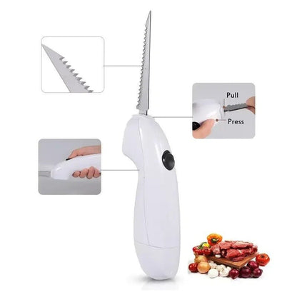 Cordless Rechargeable Easy-Slice Electric Knife - Stainless Steel Electric Edge Blades