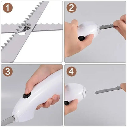 Cordless Rechargeable Easy-Slice Electric Knife - Stainless Steel Electric Edge Blades