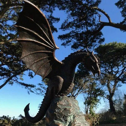 Bronze Fire-breathing Fountain Dragon Sculpture