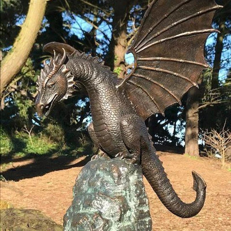 Bronze Fire-breathing Fountain Dragon Sculpture