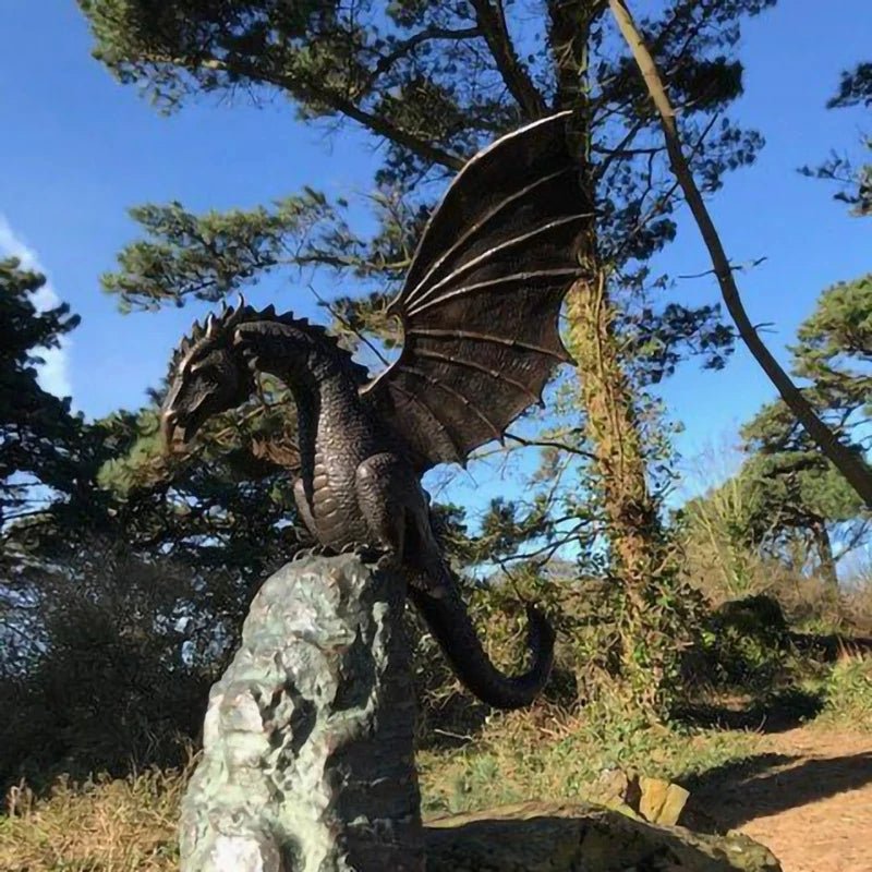 Bronze Fire-breathing Fountain Dragon Sculpture