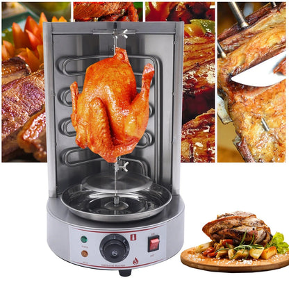 Electric Vertical Broiler Gyro Grill Shawarma Machine - Kebab Machine Stainless Steel for Rotisserie Restaurant,  Home & Kitchen