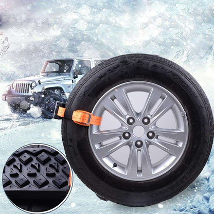 Emergency Tire Grippers - Durable PU Anti-Skid Car Tire Traction Blocks Tire Chain Straps For Snow Mud