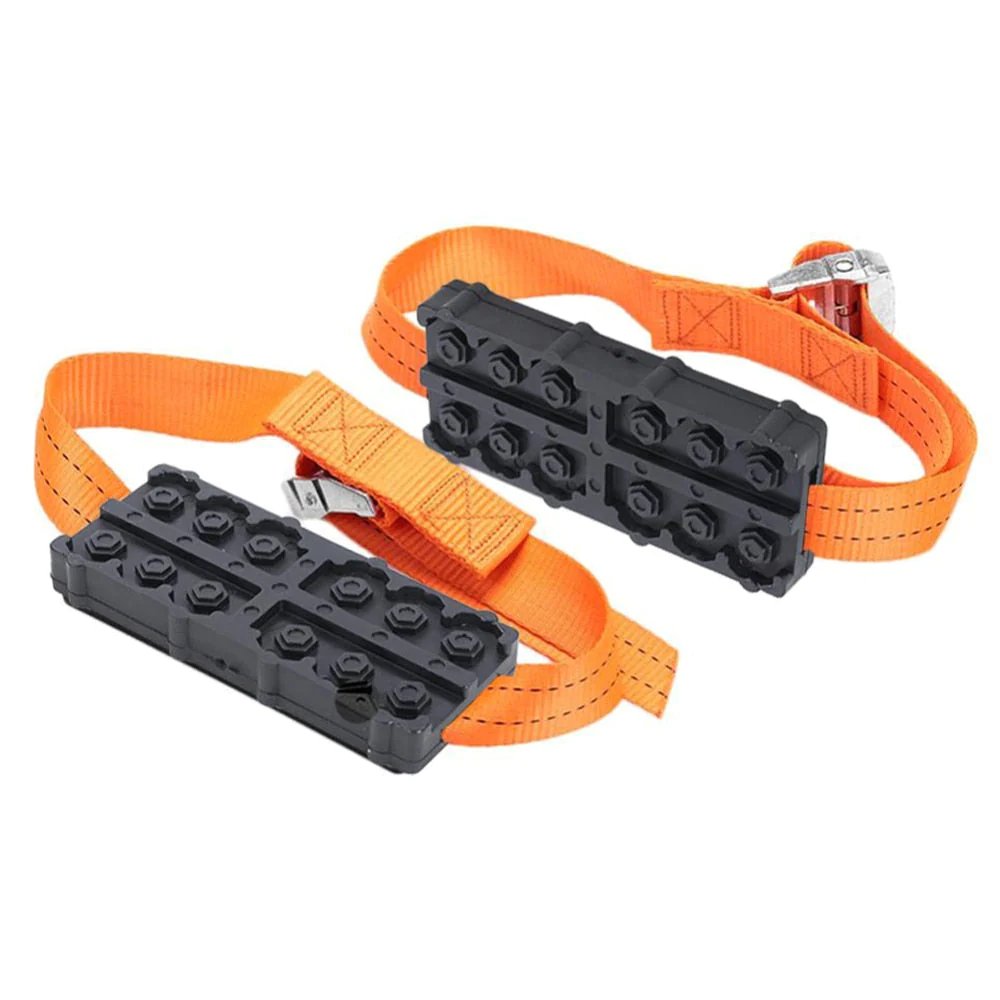 Emergency Tire Grippers - Durable PU Anti-Skid Car Tire Traction Blocks Tire Chain Straps For Snow Mud