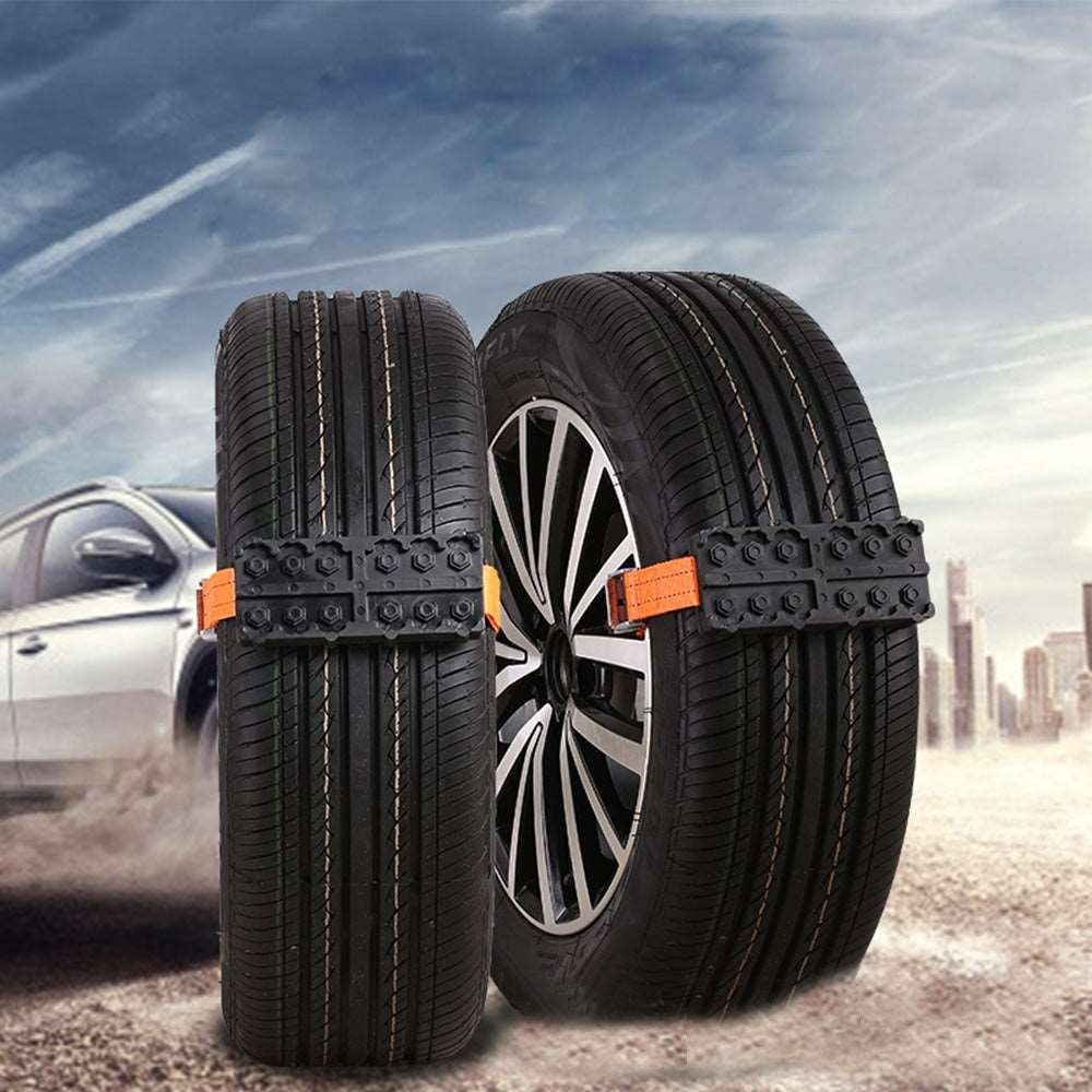 Emergency Tire Grippers - Durable PU Anti-Skid Car Tire Traction Blocks Tire Chain Straps For Snow Mud