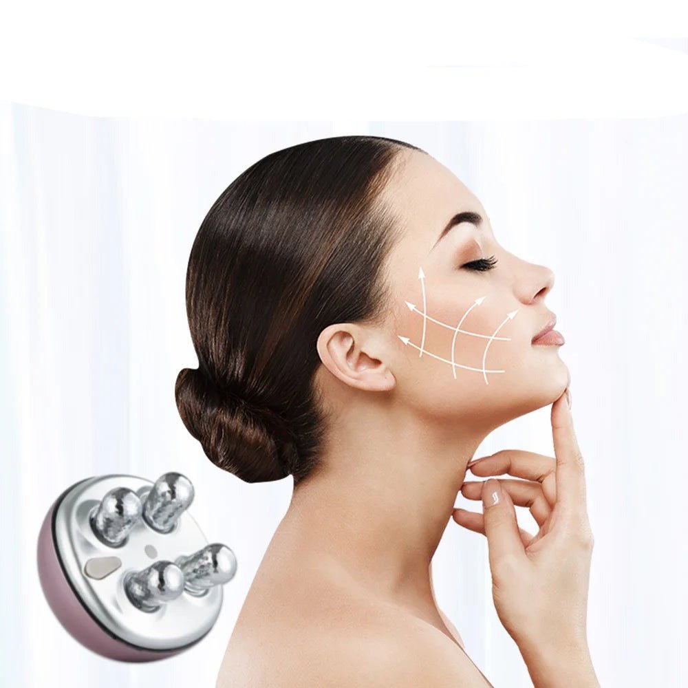 Facial Massage Mask with EMS Microcurrent for Skin Care - Massage Roller for Face and Body