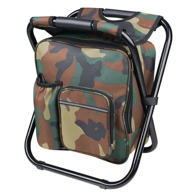 Foldable Stool Backpack - Portable Folding Camping Stool for Outdoor, Walking, Hiking, and  Fishing