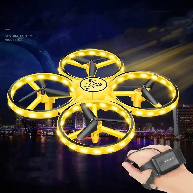 Gesture Sensing Drone - Small RC Quadcopter Drone Aircraft With Smart Watch Controlled
