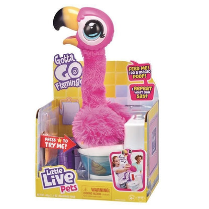 Gotta Go Flamingo Magic Feed Toy - He Repeats What You say Also! You Won't be able to Stop Laughing & Singing Along