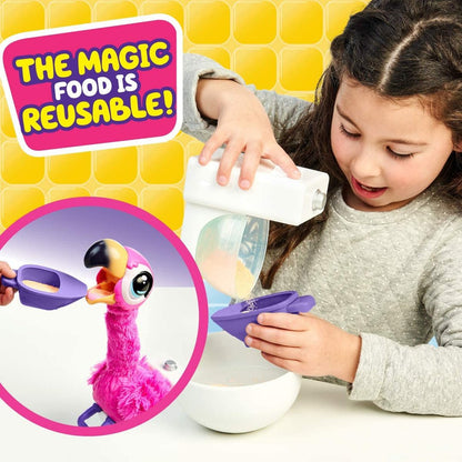 Gotta Go Flamingo Magic Feed Toy - He Repeats What You say Also! You Won't be able to Stop Laughing & Singing Along
