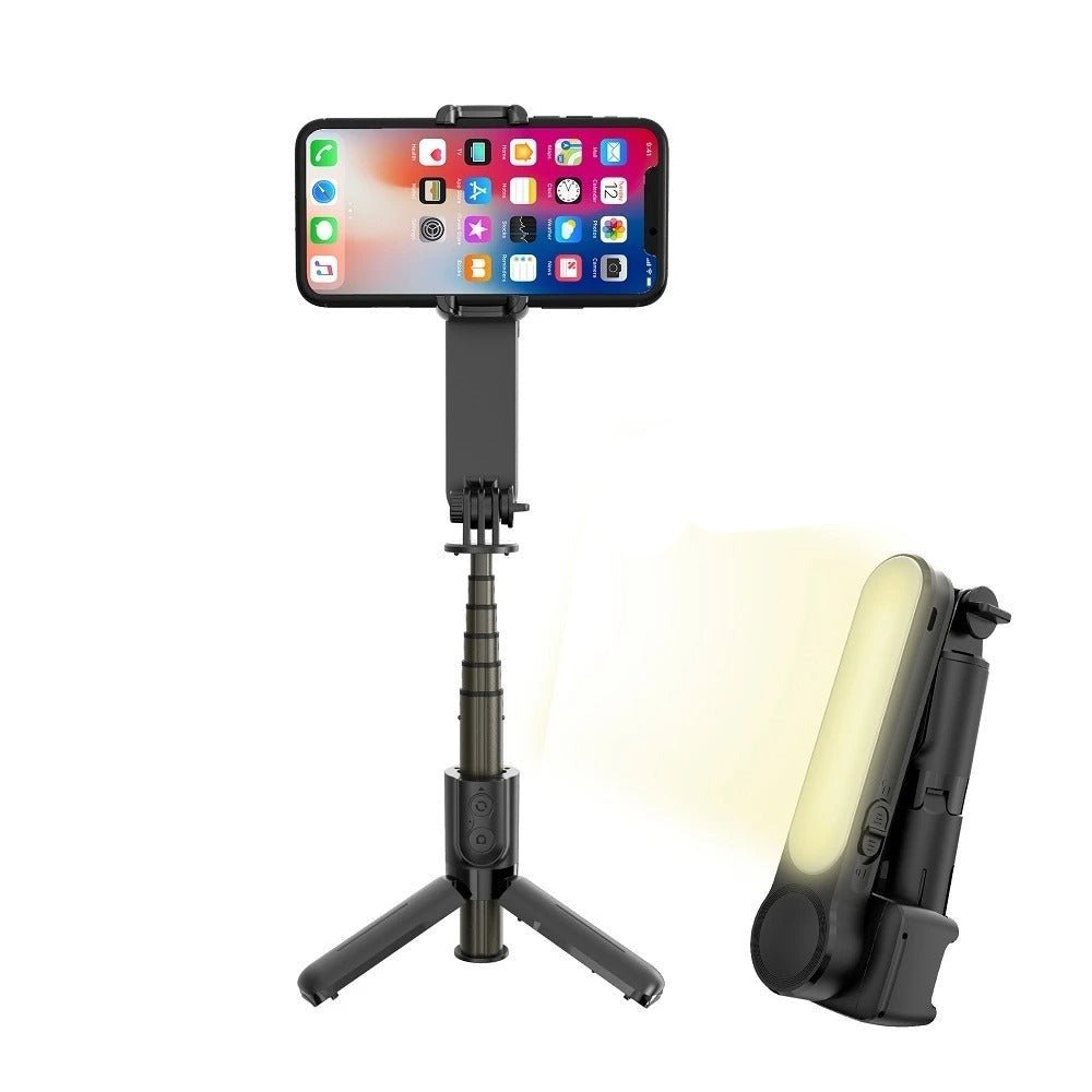 Handheld Gimbal Stabilizer - Selfie Stick Tripod with Wireless Remote with 360°Automatic Rotation