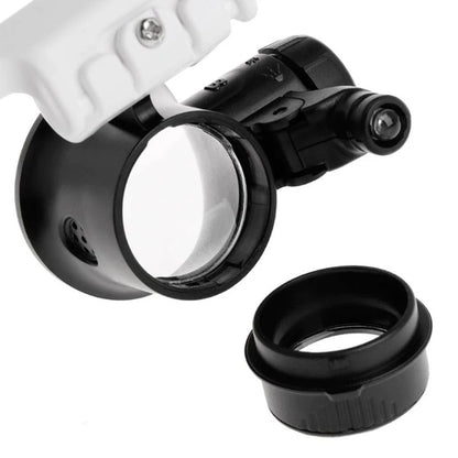 Headband Magnifier - 8 Lens LED Light Jeweler Glasses