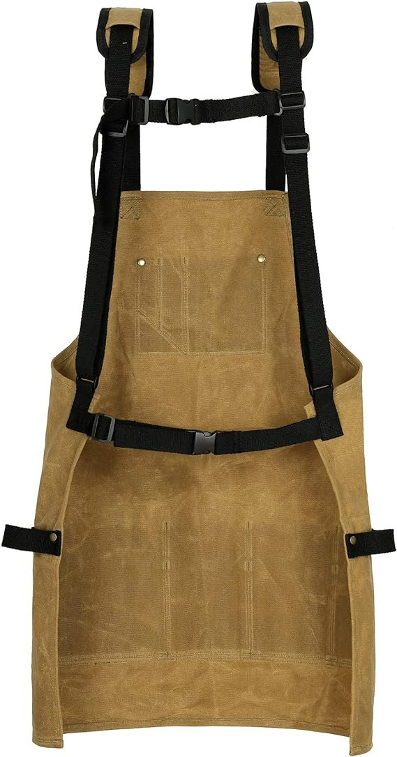 Heavy Duty Multi-Pocket Hardware Apron - Woodworking Aprons with Multiple Pockets, Water Resistant