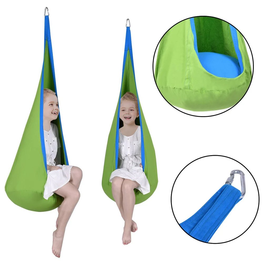 Kids Pod Hanging Chair -  Child Pod Swing Chair Tent Nook Indoor Outdoor Hanging Seat Hammock Kids