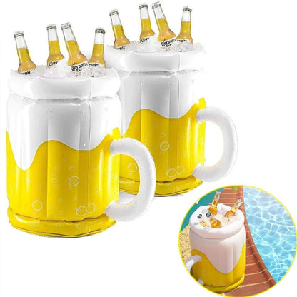 Large Inflatable Beer Mug Drink Cooler - Outdoor Party Supplies Inflatable Floating Drink Bucket