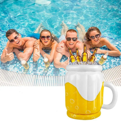 Large Inflatable Beer Mug Drink Cooler - Outdoor Party Supplies Inflatable Floating Drink Bucket