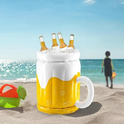 Large Inflatable Beer Mug Drink Cooler - Outdoor Party Supplies Inflatable Floating Drink Bucket