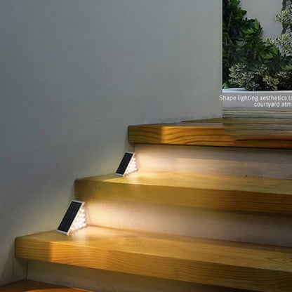 LED Solar Stair Outdoor Light - Triangle Solar Deck Light for Garden, Patio, Yard, Porch and  Front Door