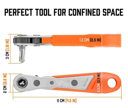 Mini Ratchet Wrench - Socket Wrench Spanner for Car Accessory for Replacement Parts
