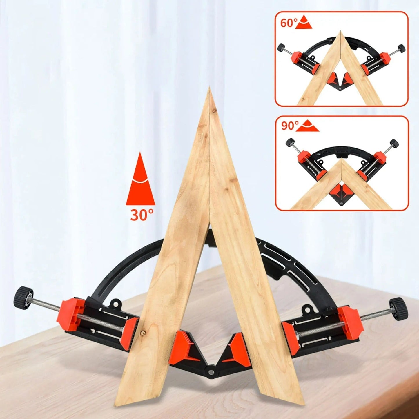 Multi-angles Movable Right Angle Clamp - 30-90 Degrees Adjustable Cutting Tool for Carpenter