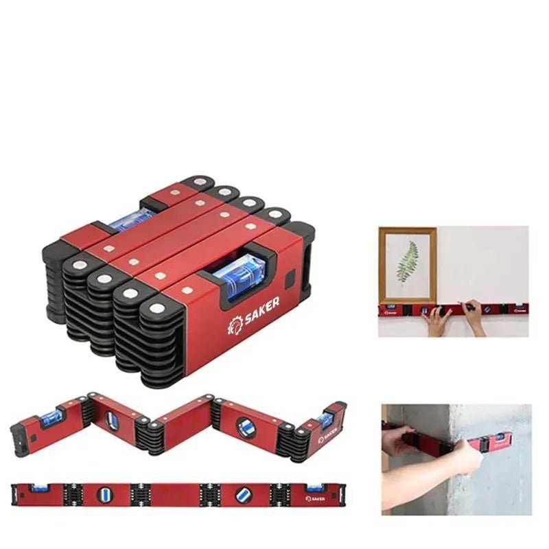 Multifunction Foldable Level - Woodworking Measurement Tools for Craftsman Plumbers Carpenters Bricklayers
