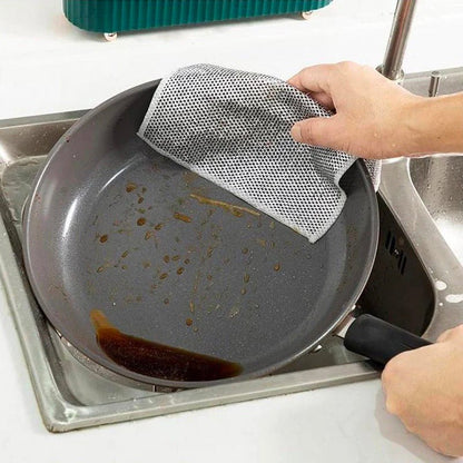 Multipurpose Wire Dishwashing Rags for Wet and Dry - Household Cleaning Supplies Tools