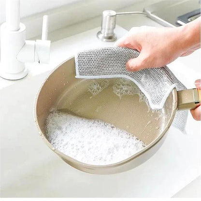 Multipurpose Wire Dishwashing Rags for Wet and Dry - Household Cleaning Supplies Tools
