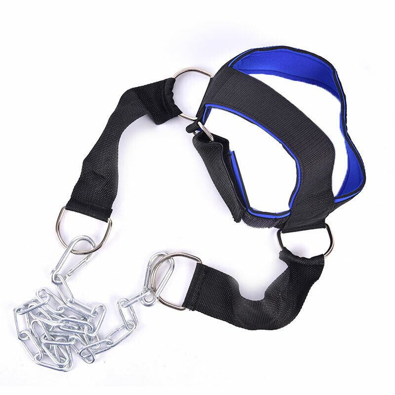 Neck and Head Harness - Neck Training Head Harness with Chain for Weight Lifting, Chin and Neck Strengthening Workout