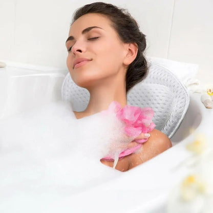 Non-slip Bath Pillow - Ergonomic Spa Pillow with Air Mesh Technology Support Function