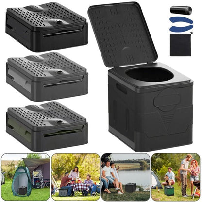 Portable Folding Toilet - Lightweight Outdoor Potty Multifunctional Mobile Toilet for Adults