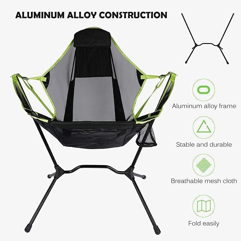 Portable Reclining Camping Chair  - Camping, Beach, Outdoor Chairs for Adults