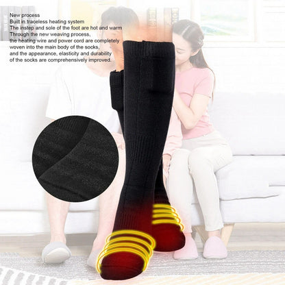 Rechargeable Electric Heated Socks - Three Modes Elastic Comfortable Water Resistant Electric Warm Sock Set