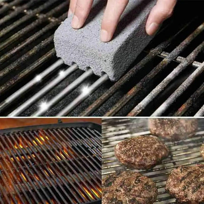 Safe and Easy Grill Cleaning Block - Barbeque Grill Cleaning Brick Block Barbecue Cleaning Stain Cleaner Grease Tools Stone