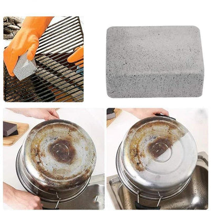 Safe and Easy Grill Cleaning Block - Barbeque Grill Cleaning Brick Block Barbecue Cleaning Stain Cleaner Grease Tools Stone