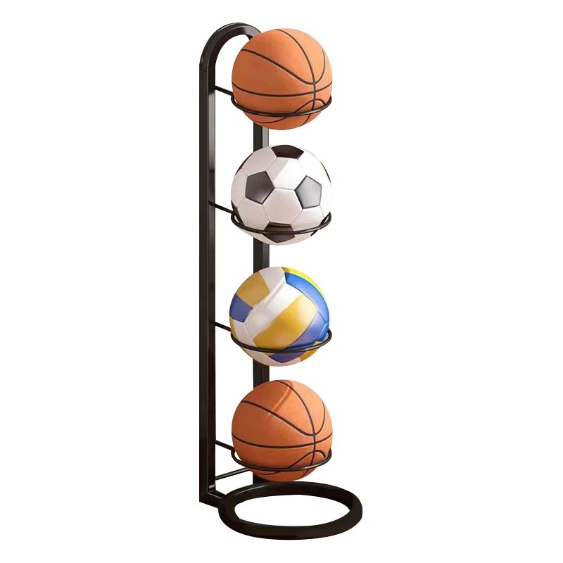 Sports Ball Storage Rack - Removable Garage Ball Organizer, Vertical Sports Display Stand for Volleyball, Football, Basketball and Soccer Ball
