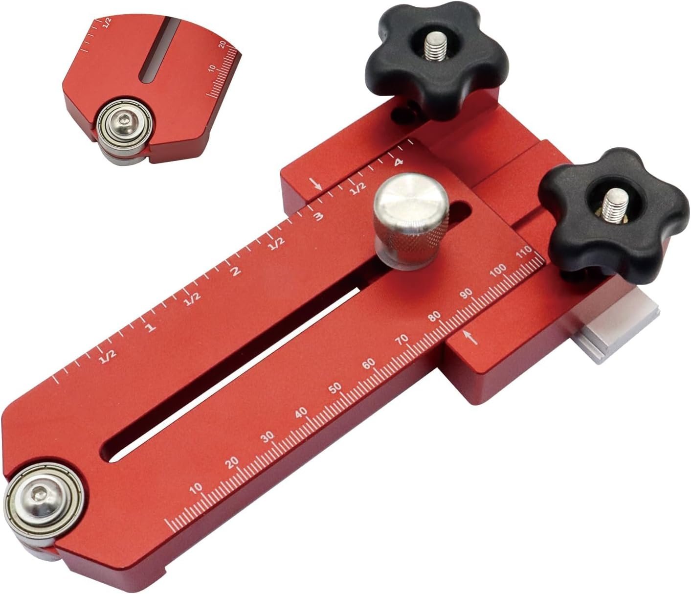 Table Saw Thin Rip Jig - Saw Locator, for Repeat Narrow Strip Cuts Works, with Table Saw Router Band