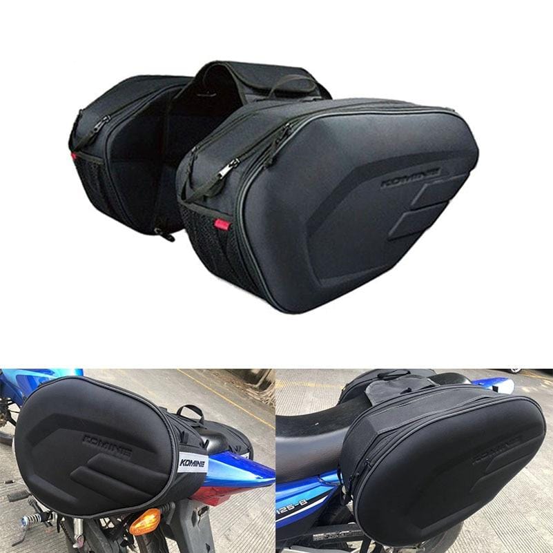 Universal Frameless Motorcycle Saddle Bag - Motorcycle Waterproof Rear Back Bag Travel Bag Saddle Bag Side Helmet Bag Riding Travel