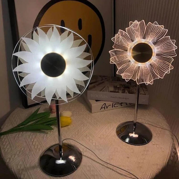 Windmill Sunflower LED Crystal Table Lamp - Study Lamp LED Atmosphere Light Decorative Bedside Night Light