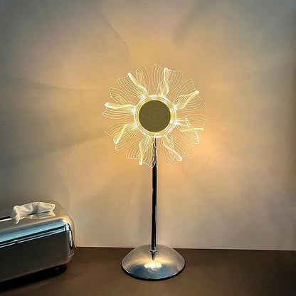 Windmill Sunflower LED Crystal Table Lamp - Study Lamp LED Atmosphere Light Decorative Bedside Night Light