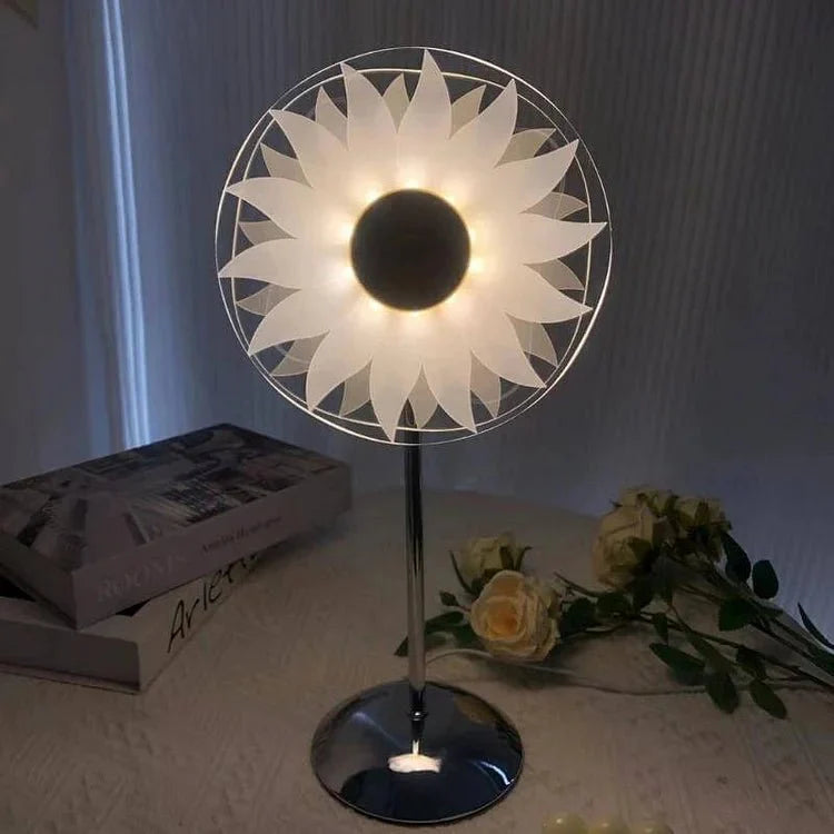 Windmill Sunflower LED Crystal Table Lamp - Study Lamp LED Atmosphere Light Decorative Bedside Night Light